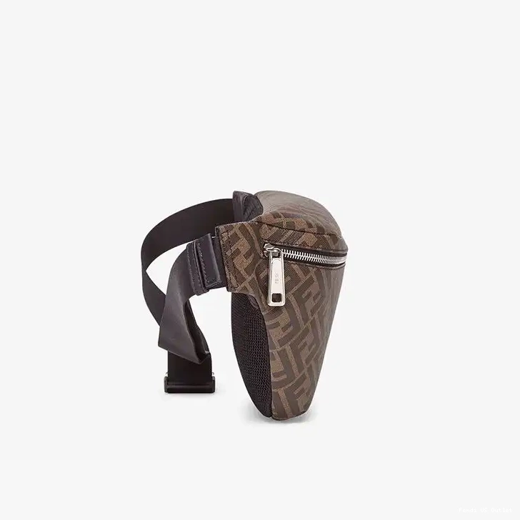 Affordable HOT Fabric In Fendi Bag Red Motif Belt Brown FF 0704